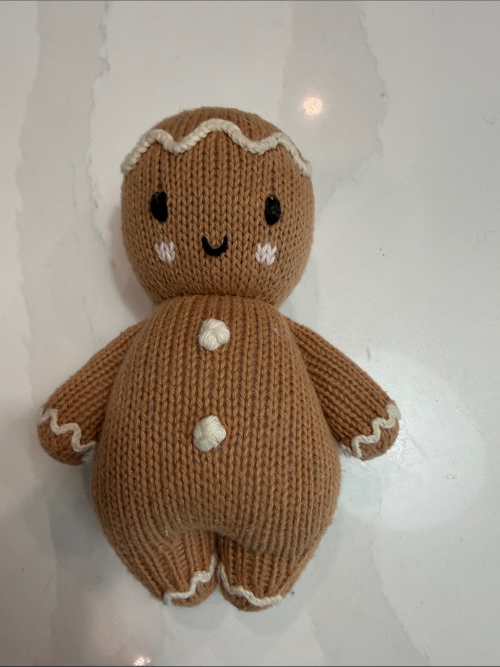 Plush Knit Gingerbread Doll - Brown